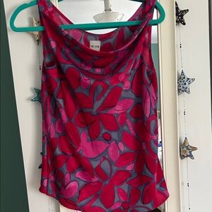 Nic & Zoe Floral Pinks/ blues /grays  Women's Top S